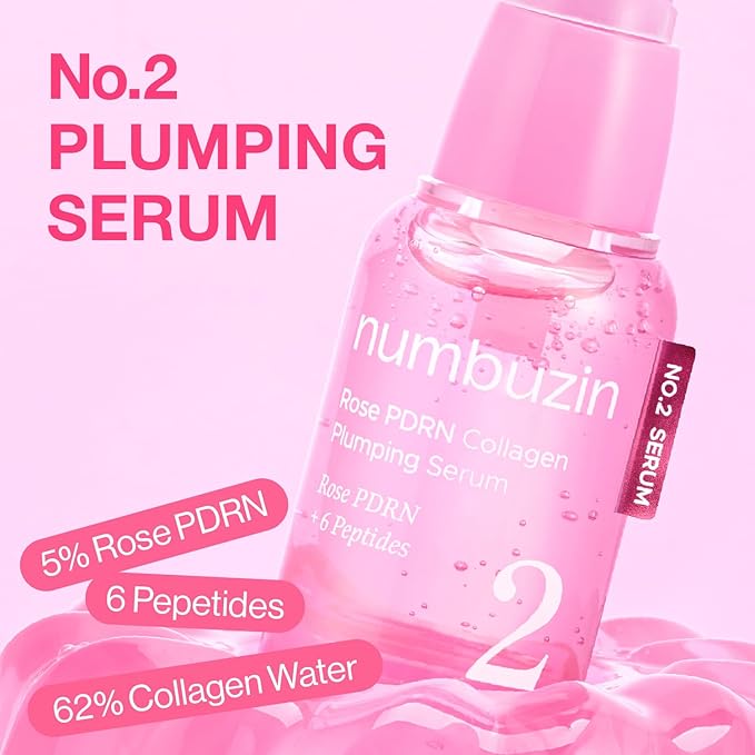 NUMBUZIN NO.2 ROSE PDRN COLLAGEN PLUMPING + 6 PEPTIDES SERUM 30M