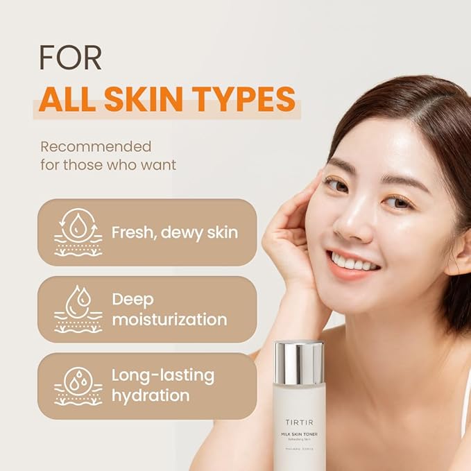 TIRTIR MILK SKIN TONER, MOISTURISING, SOOTHING, 150ML