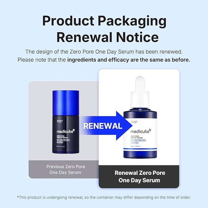 MEDICUBE ZERO PORE ONE DAY AHA+BHA+PHA SERUM 30ML (NEW)