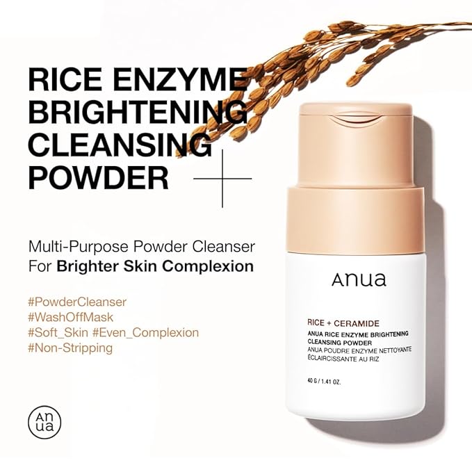 ANUA - RICE ENZYME BRIGHTENING CLEANSING POWDER 40G