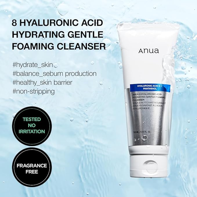 ANUA - 8 HYALURONIC ACID HYDRATING GENTLE FOAMING CLEANSER 150ML