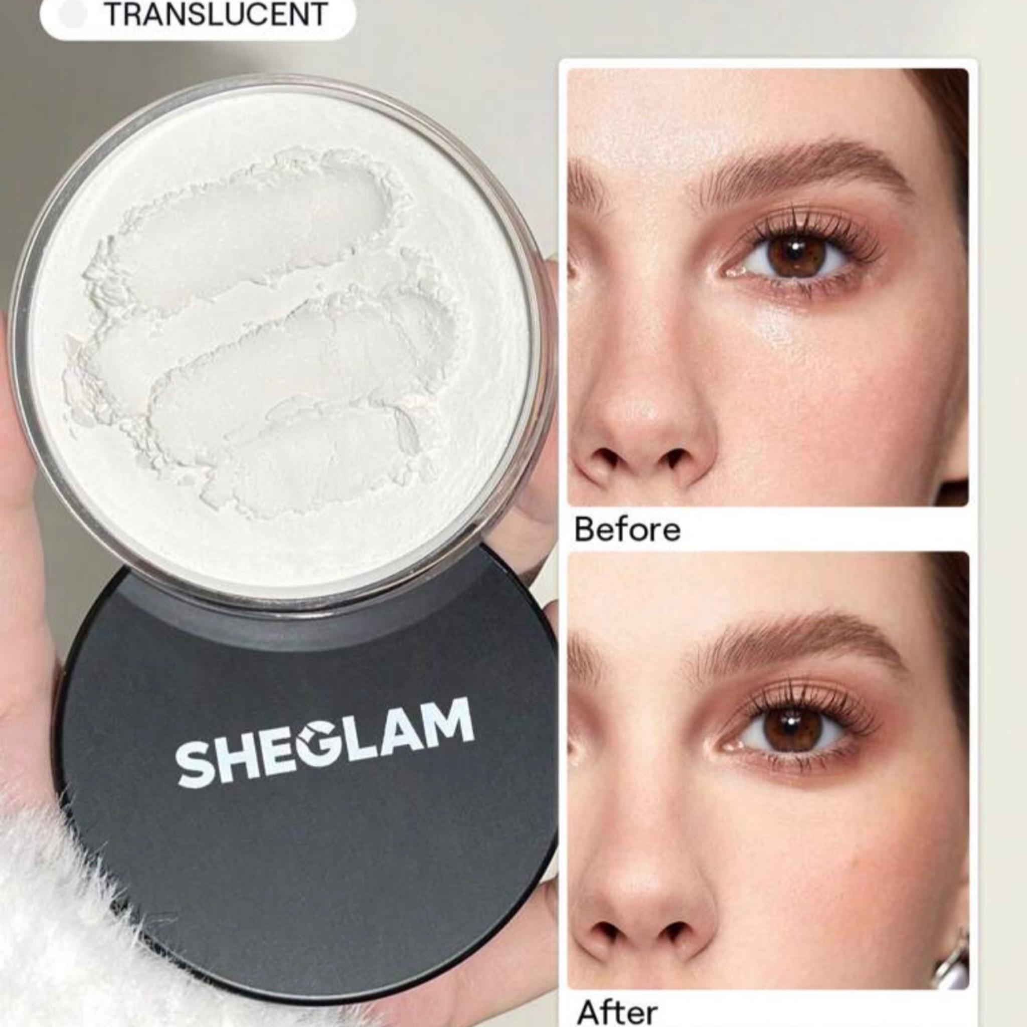 SHEGLAM POUDRE FIXATRICE BACKED GLOW LIBRE ET TRANSLUCIDE ( CONTROL LHUILE ET RDUIT LES PORES )