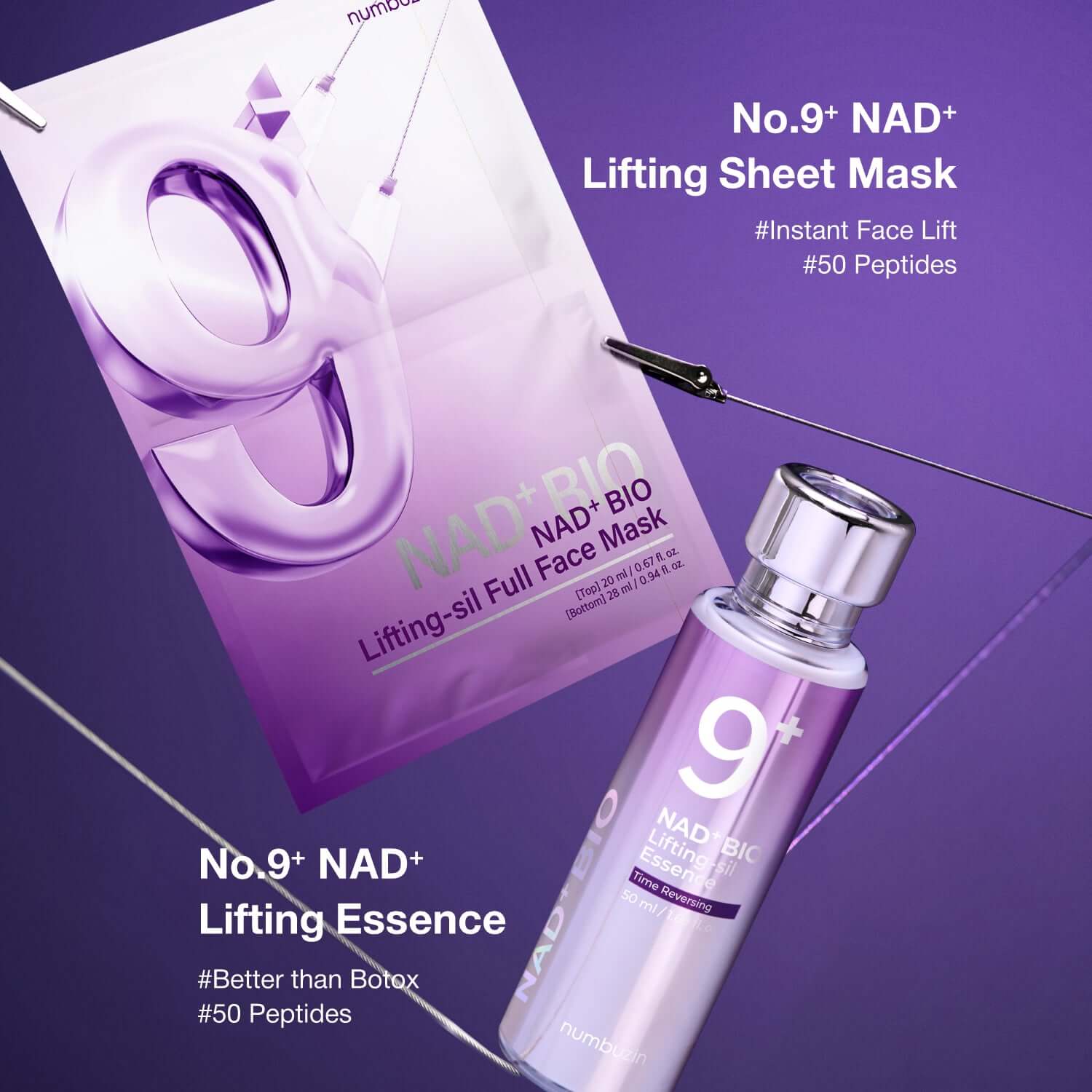 NUMBUZIN N 9+ NMN BIO LIFTING SET ( ESSENCE + FACE MASK )