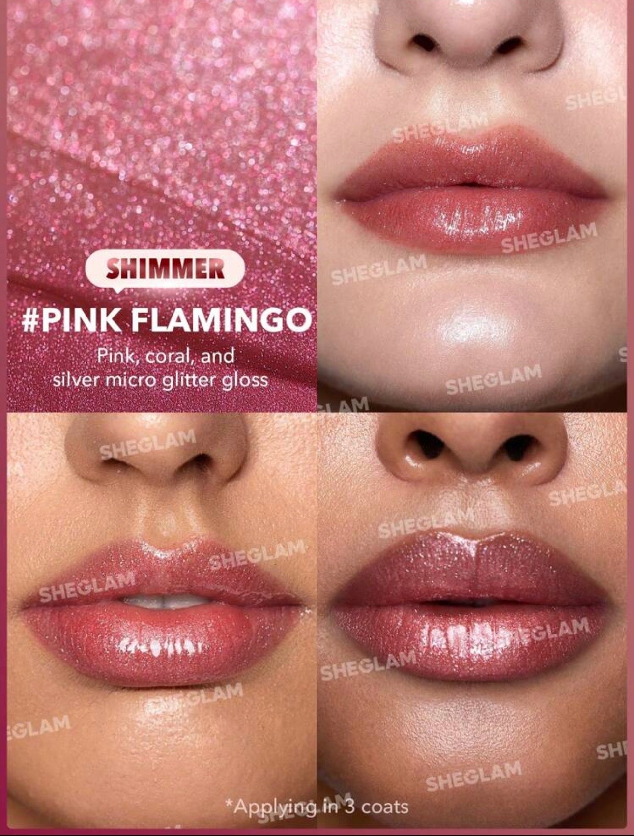 SHEGLAM SHIMMER LIP PLUMPER PINK FLAMINGO