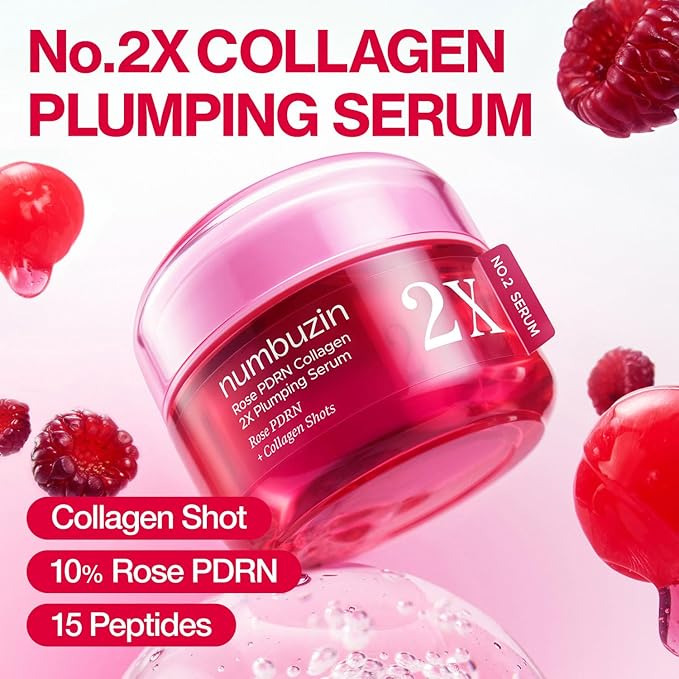 NUMBUZIN NO.2 ROSE PDRN COLLAGEN 2X PLUMPING + COLLAGEN SHOTS SERUM 30ML