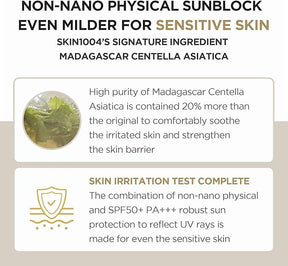 MADAGASCAR CENTELLA AIR-FIT SUNCREAM PLUS CRÈME SOLAIRE SPF50+ PA++++ 50 ML