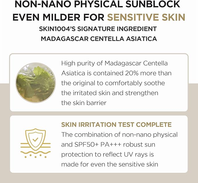 MADAGASCAR CENTELLA AIR-FIT SUNCREAM PLUS CRÈME SOLAIRE SPF50+ PA++++ 50 ML