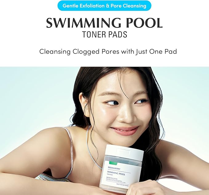 EQQUALBERRY SWIMMING POOL TONER PADS 220ML 70 PADS