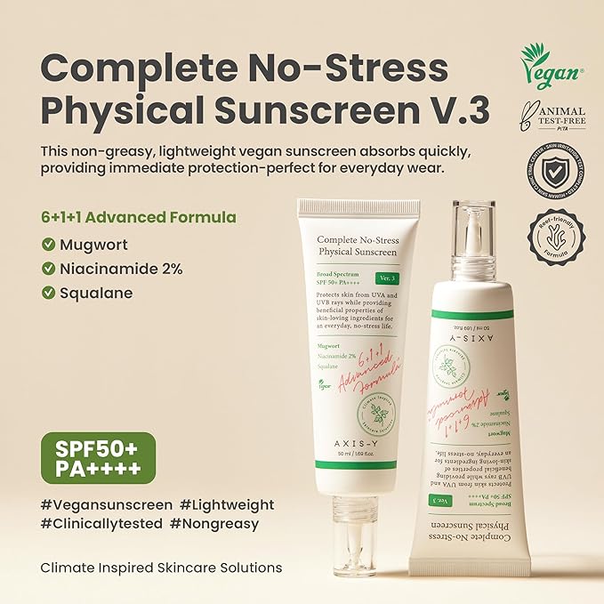 AXIS - Y - COMPLETE NO-STRESS PHYSICAL SUNSCREEN SPF 50+ PA++++ 50 ML