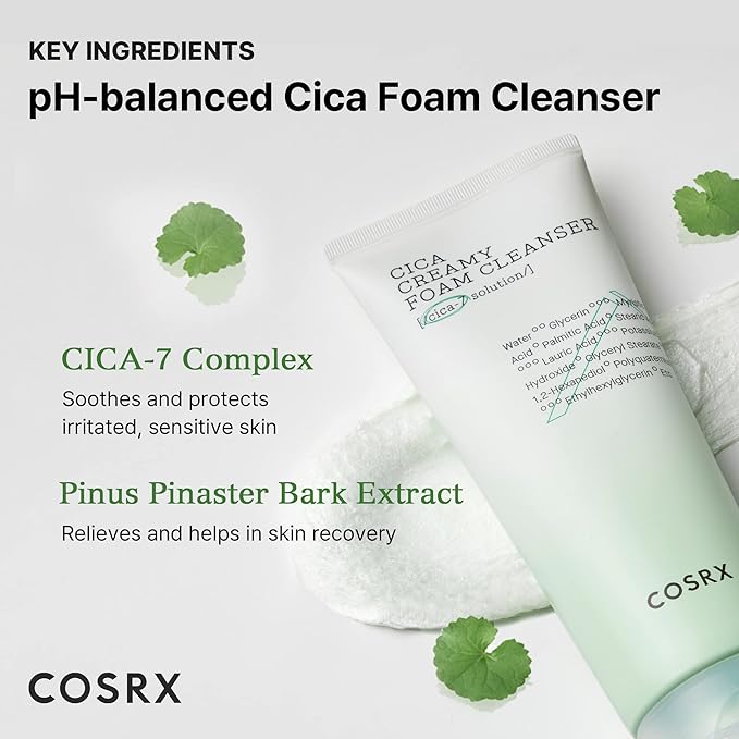 COSRX PURE FIT CICA CREAMY FOAM CLEANSER A LA CENTELLA ASIATICA  150 ML