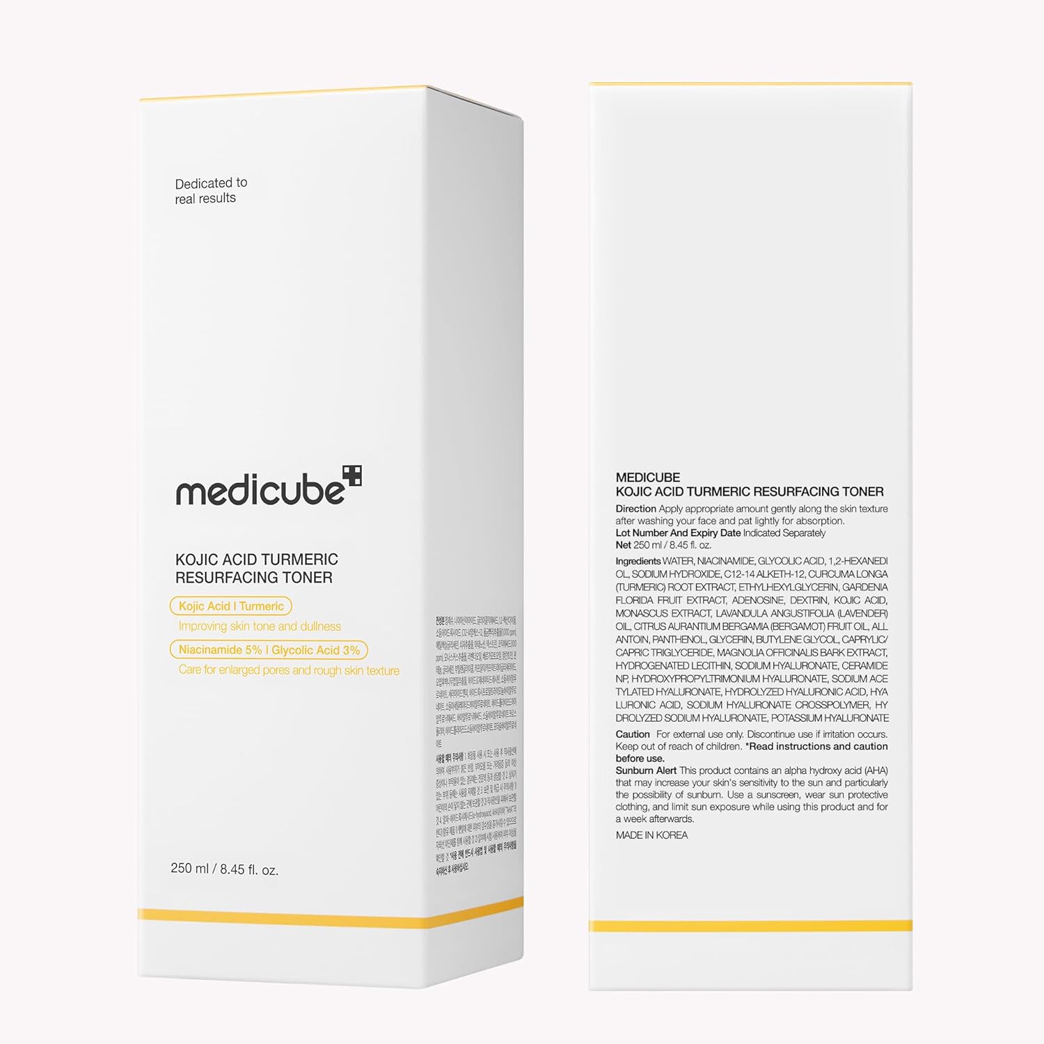 MEDICUBE KOJIC ACID TURMERIC RESURFACING TONER 250ML