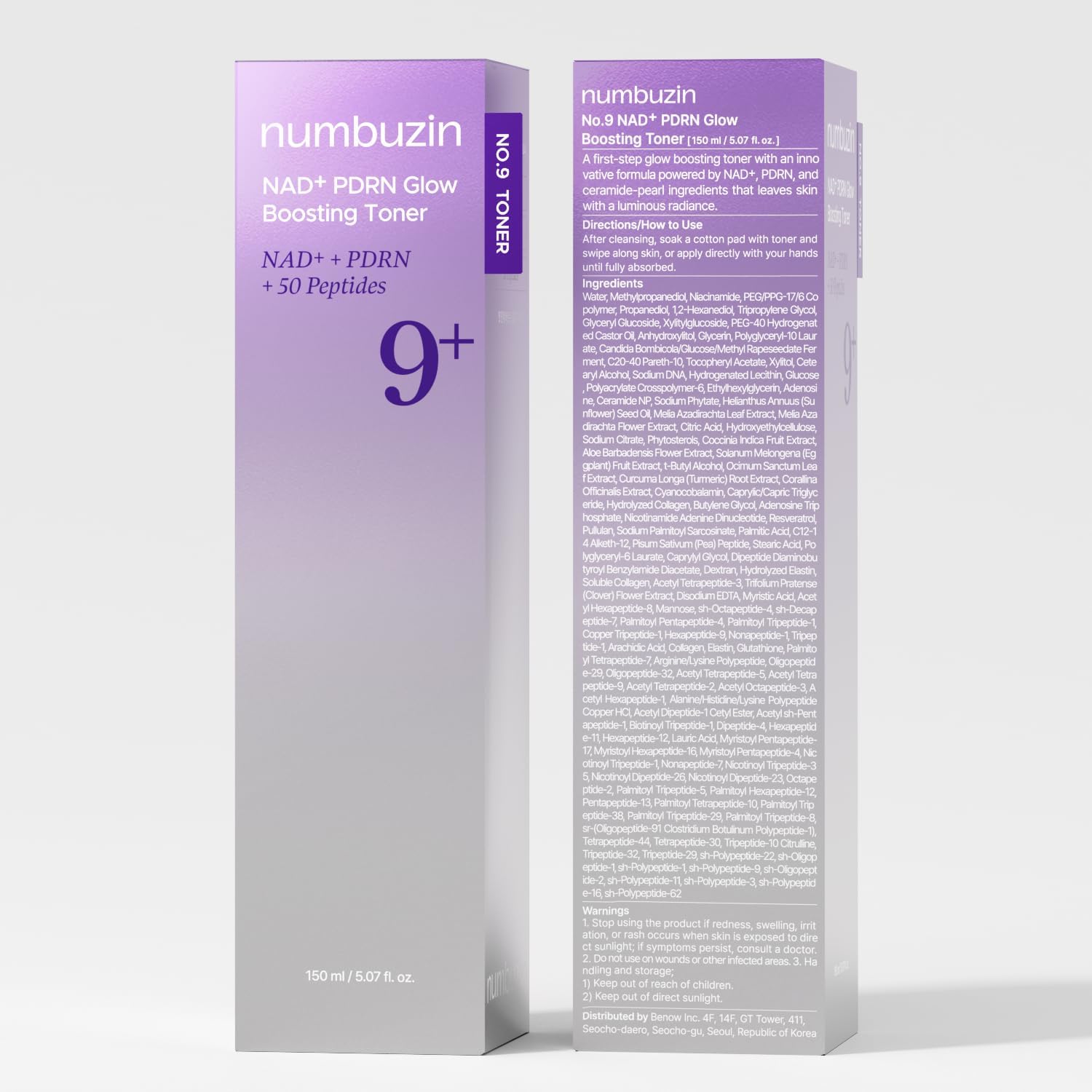 NUMBUZIN NO 9 NAD+ PDRN GLOW BOOSTING TONER 150ML