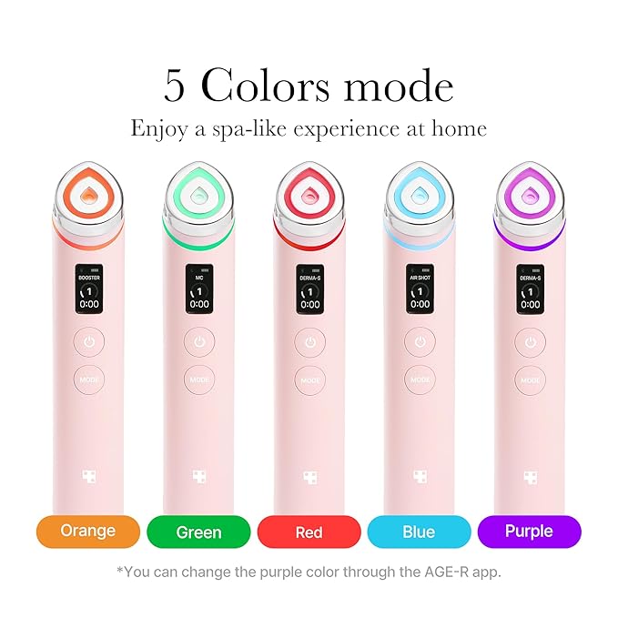 MEDICUBE AGE-R BOOSTER PRO PINK 6-IN-1 REAL GLASS GLOW BEAUTY MASSAGER