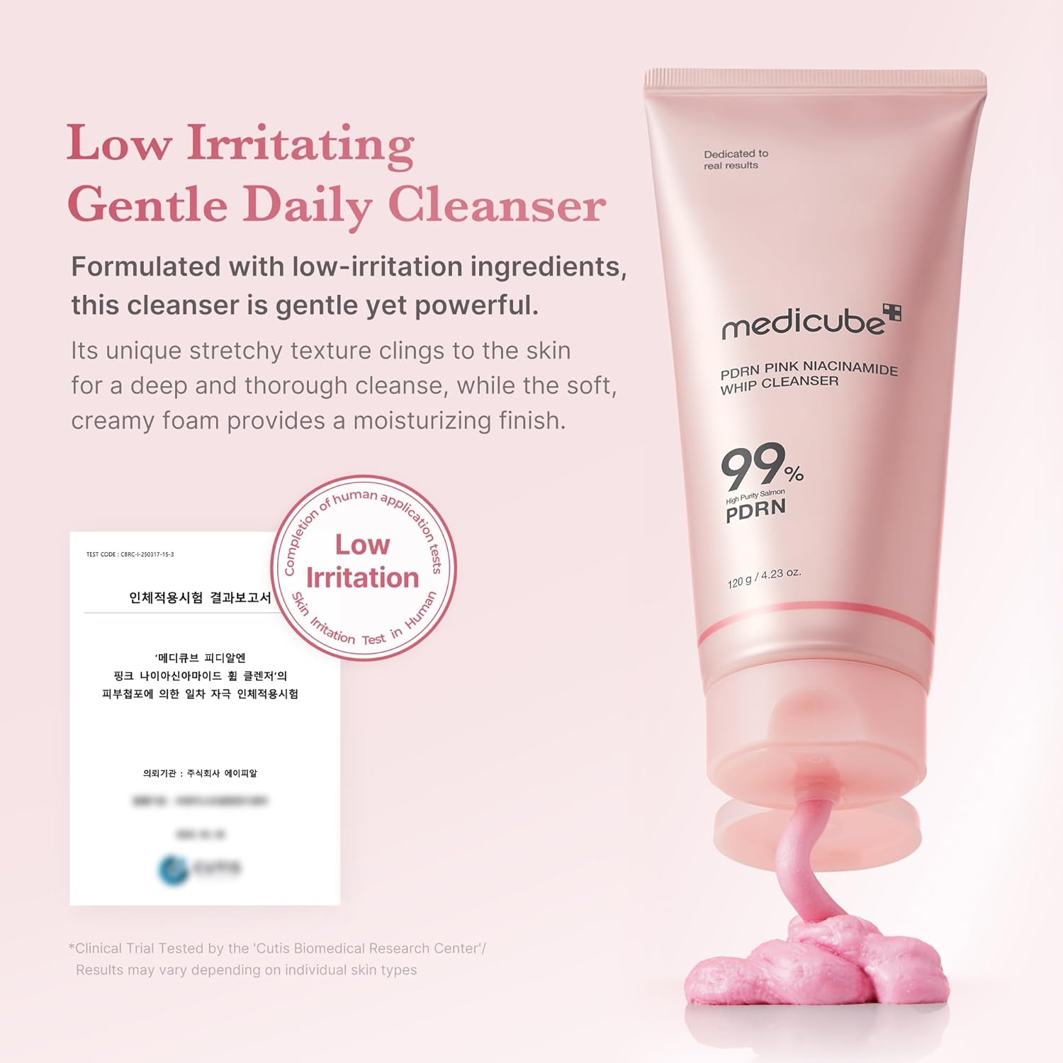 MEDICUBE PDRN PINK NIACINAMID WHIP CLEANSER 120G