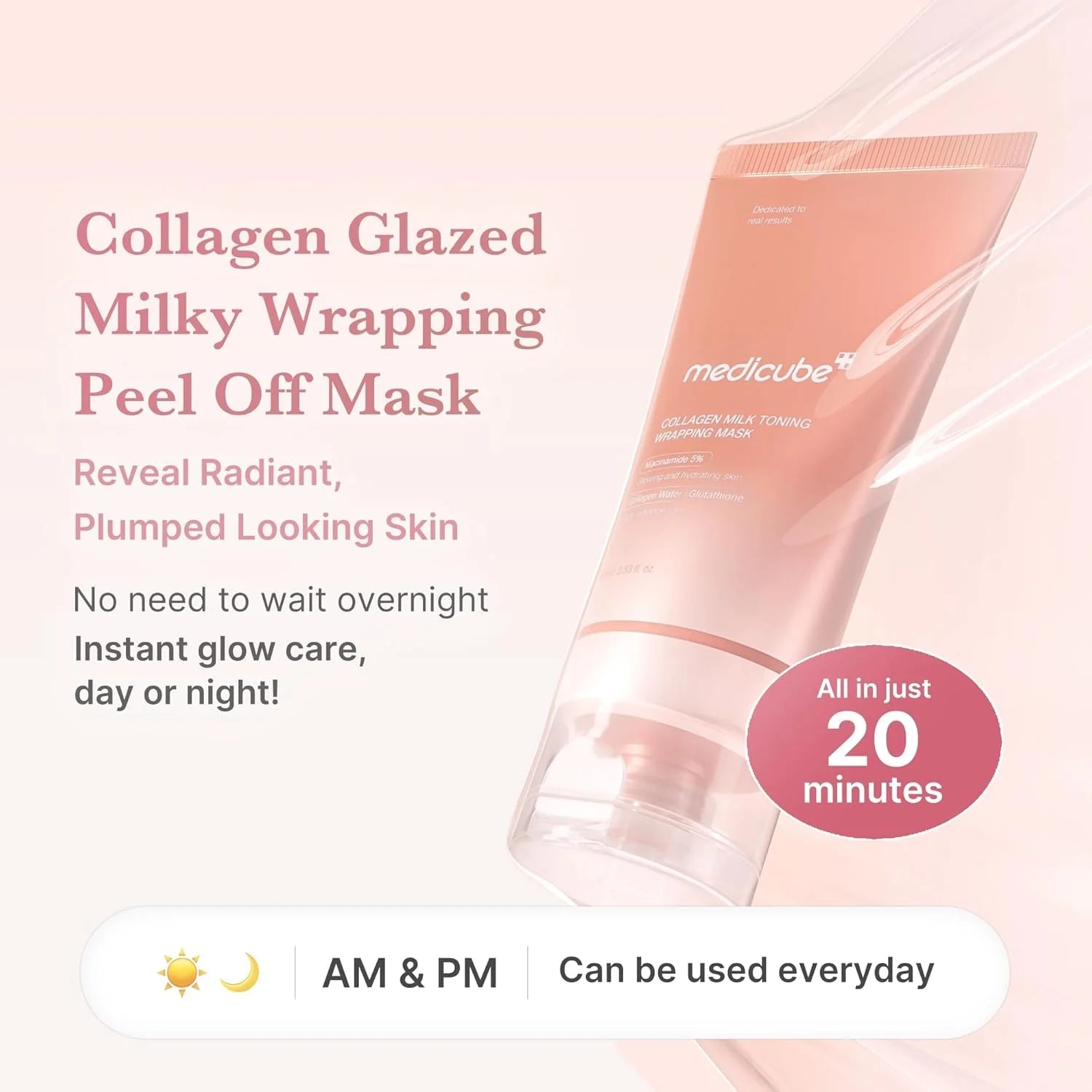 MEDICUBE COLLAGEN MILK TONING WRAPPING MASK ( NIACINAMIDE 5%) 75ML
