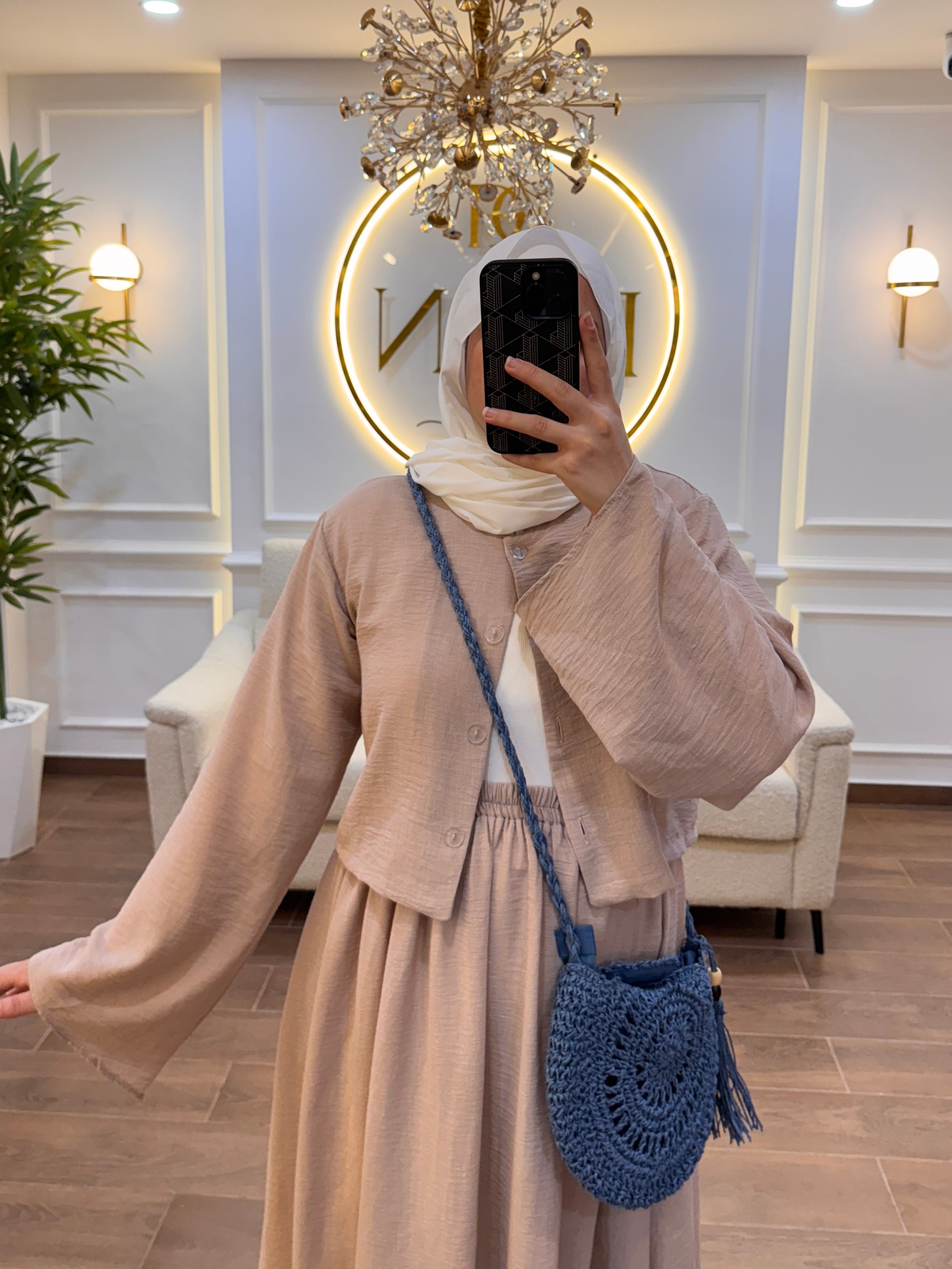 ENSEMBLE EN LIN TOKYO BEIGE FONCÉ
