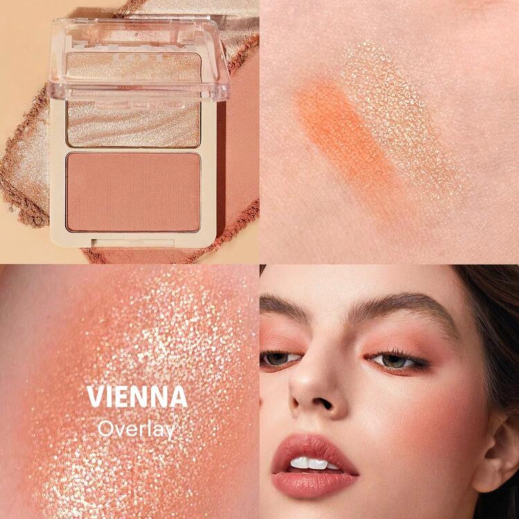 SHEGLAM DUO HIGHLIGHTER ET BLUSH COULEUR VIENNA