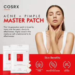 COSRX MASTER PATCH CONTRE L'ACNÉ ET LES BOUTONS, 24 PATCHES