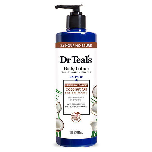 DR TEAL'S BODY LOTION  MOISTURE  NOURISH & PROTECT COCONUT OIL 532ML