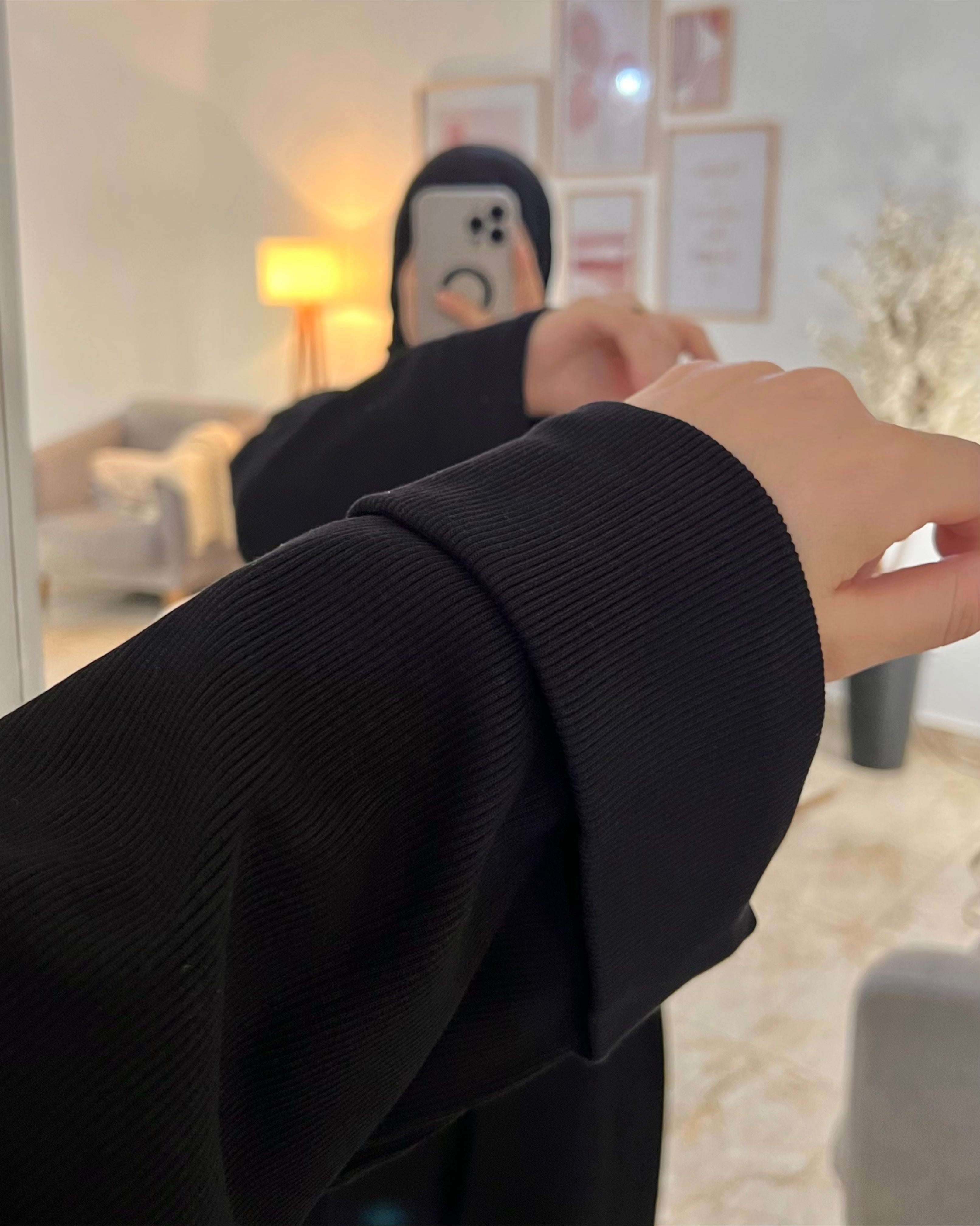 ROBE DION WINTER CHAUDE AVEC CEINTURE COULEUR NOIRE