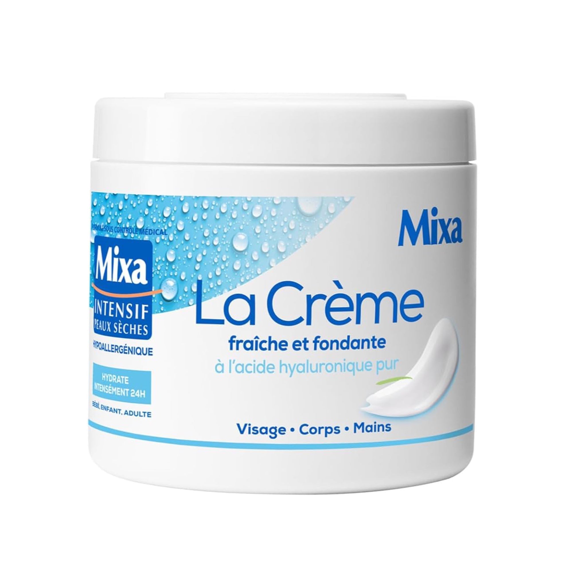 MIXA LA CRÈME FRAÎCHE ET FONDANTE À L'ACIDE HYALURONIC PUR 400ML