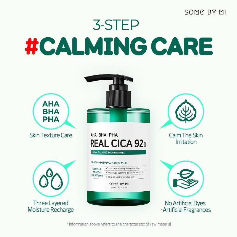 SOME BY MI AHA BHA PHA REAL CICA 92 % COOL CALMING GEL APAISANT 300 ML