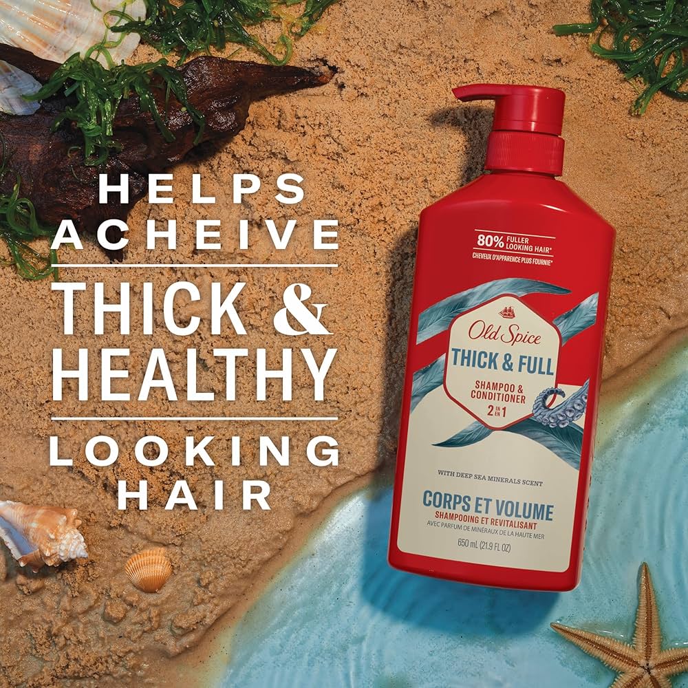OLD SPICE THICK AND FULL 2IN1 SHAMPOO AND CONDITIONER FOR MEN 650 ML