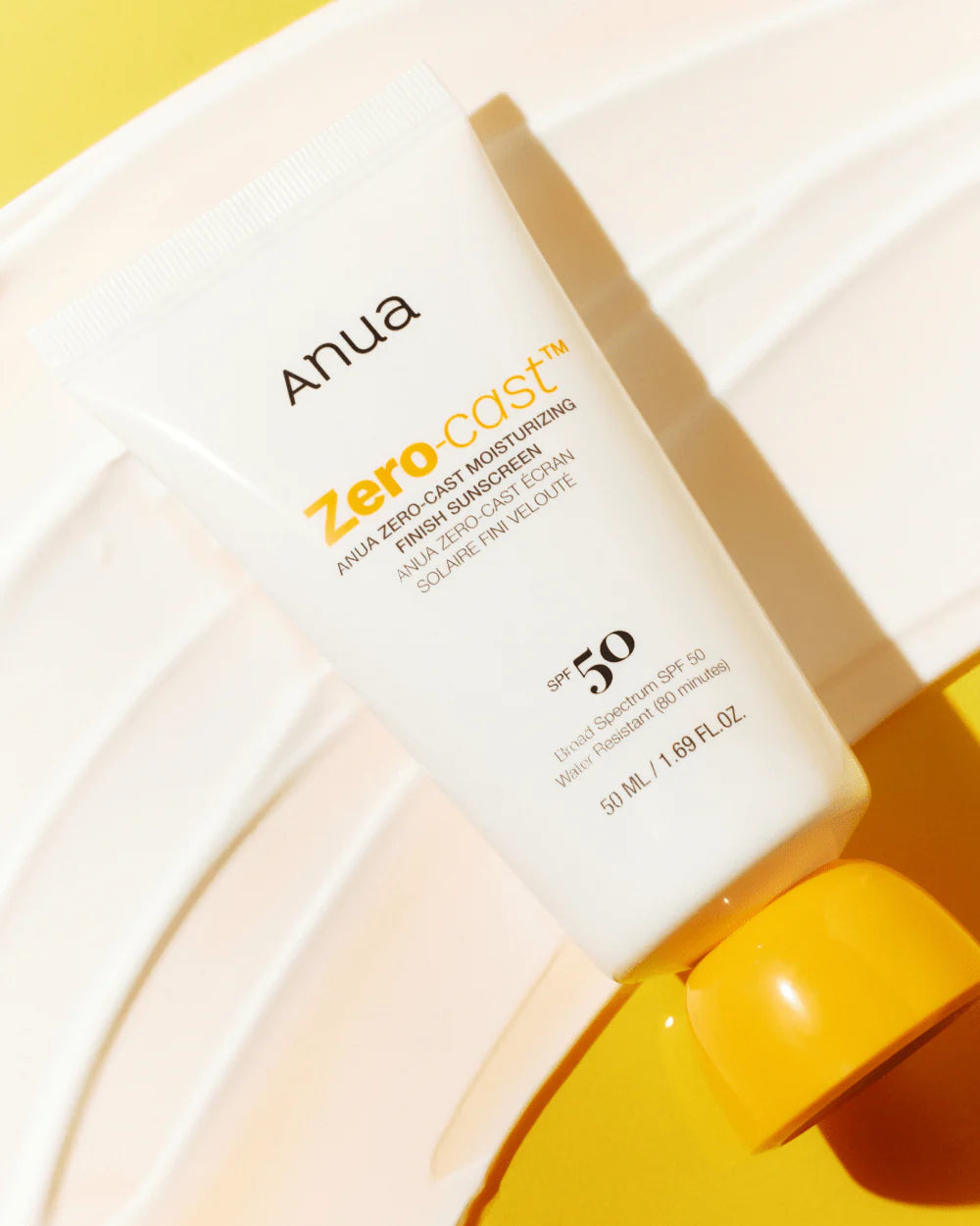 ANUA ZERO-CAST MOISTURIZING FINISH SUNSCREEN SPF50 GLOW NATURAL 50ML