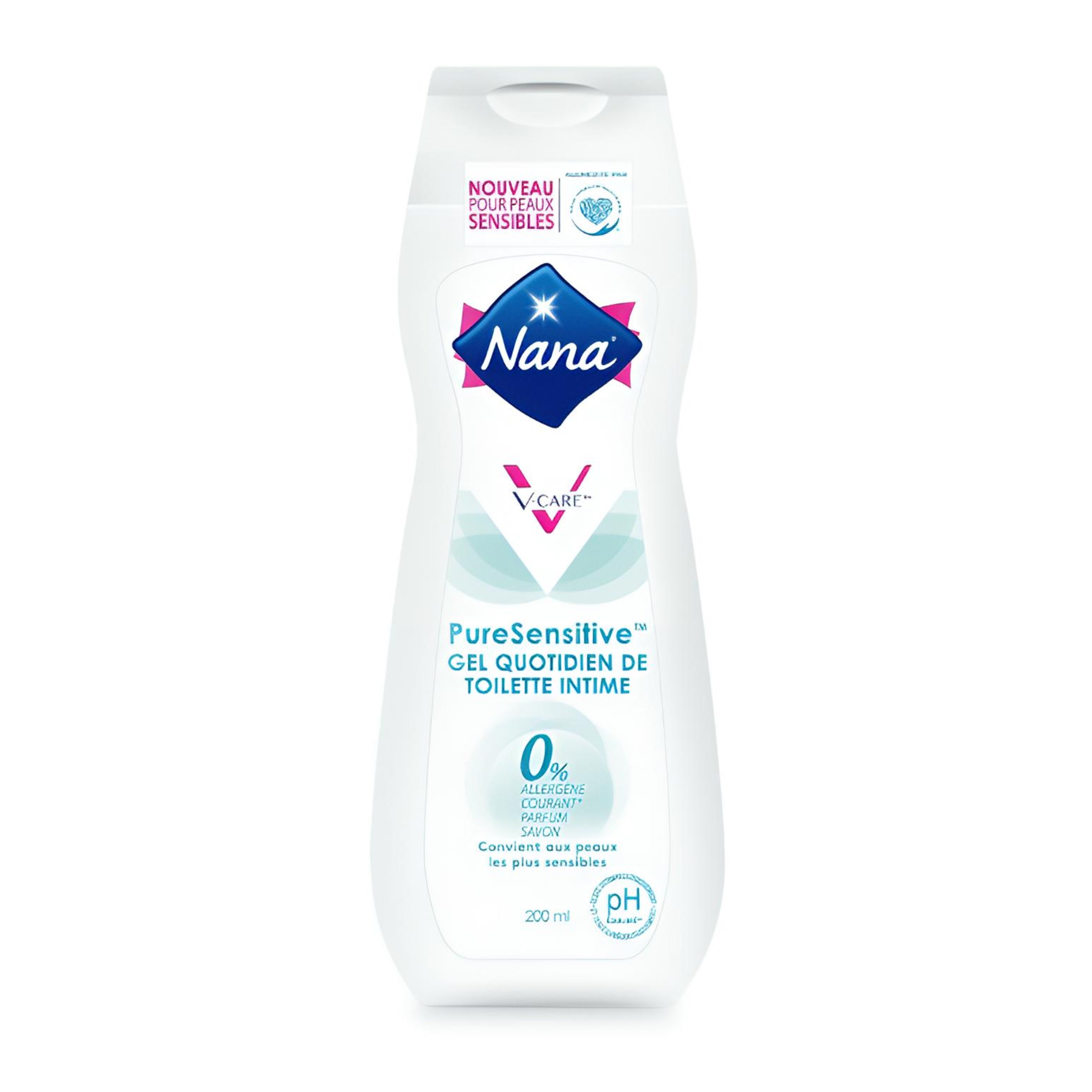 NANA DAILIES PURE SENSITIVE GEL DE TOILETTE INTIME HYPOALLERGÉNIQUE 0% PARFUM 200ML