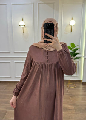 HIJAB HIVER SIMPLE COULEUR AUBERGINE CLAIR