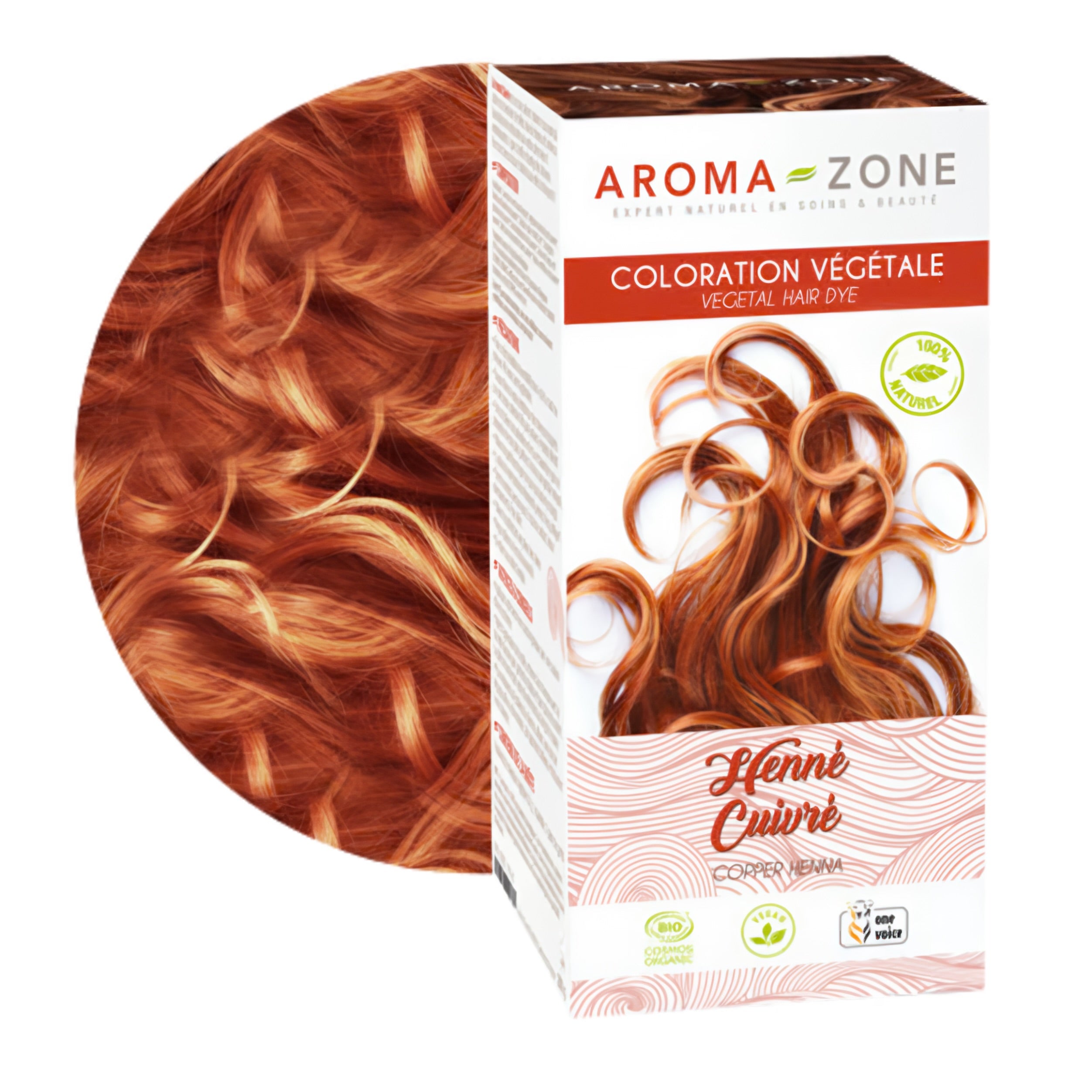 AROMA ZONE COLORATION VÉGÉTALE BIO COULEUR CUIVRÉ