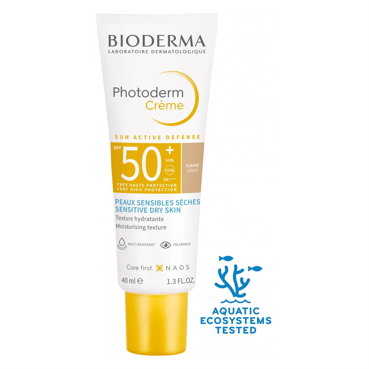 BIODERMA PHOTODERM CREME SUN ACTIVE DEFENSE SPF50+ 40 ML ( CLAIRE LIGHT )