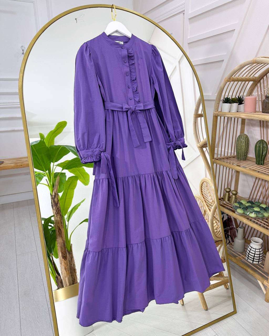 ROBE EVASEE ETE COULEUR MAUVE - Premium ROBE from DION - Just DA 5200! Shop now at DION
