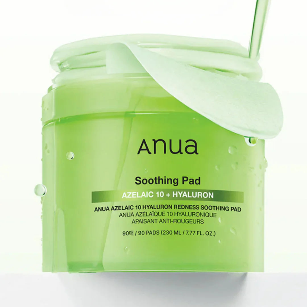 ANUA AZELAIC 10+ HYALURON REDNESS SOOTHING 90 PADS 230 ML