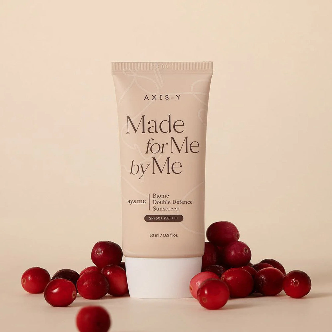 AXIS-Y MADE FOR ME AY & ME BIOME DOUBLE DEFENSE SUNSCREEN SPF 50+ PA++++ 50ML