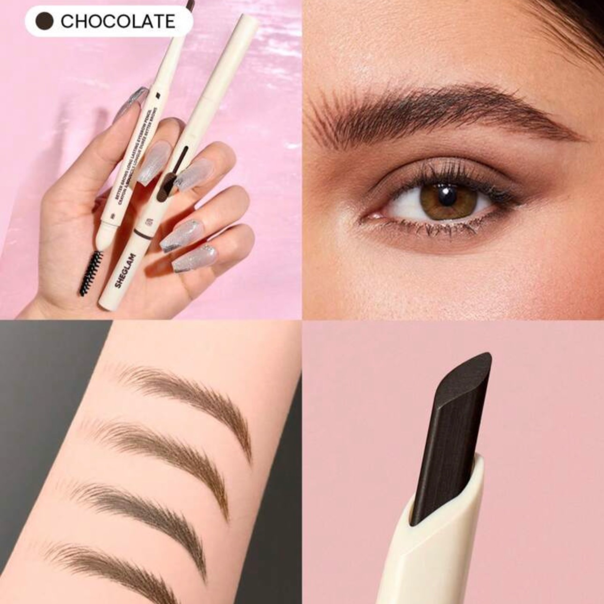 SHEGLAM CRAYON A SOURCILS LONGUE DURÉE BETTER BROWS ( CHOCOLATE )