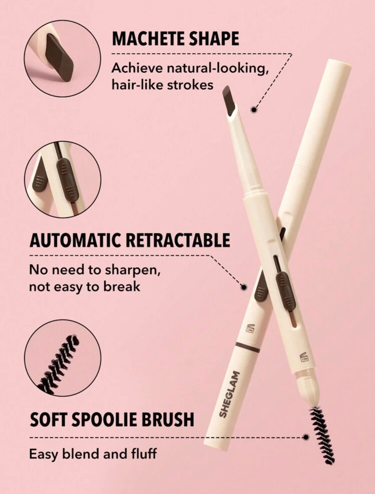 SHEGLAM CRAYON A SOURCILS LONGUE DURÉE BETTER BROWS ( TAUPE )