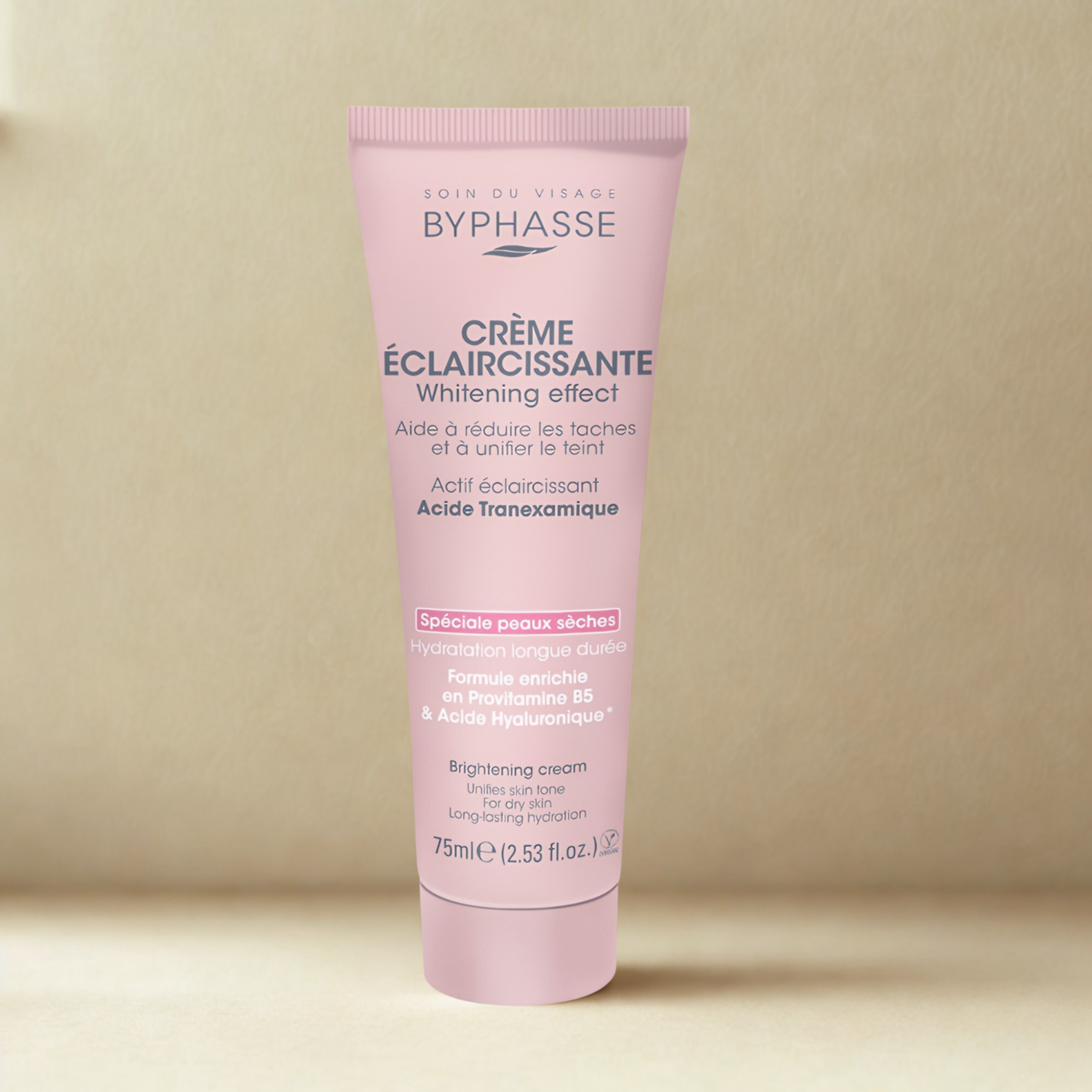 BYPHASSE CRÈME VISAGE ÉCLAIRCISSANTE WHITENING EFFECT 75ML SPÉCIALE PEAUX SÈCHES