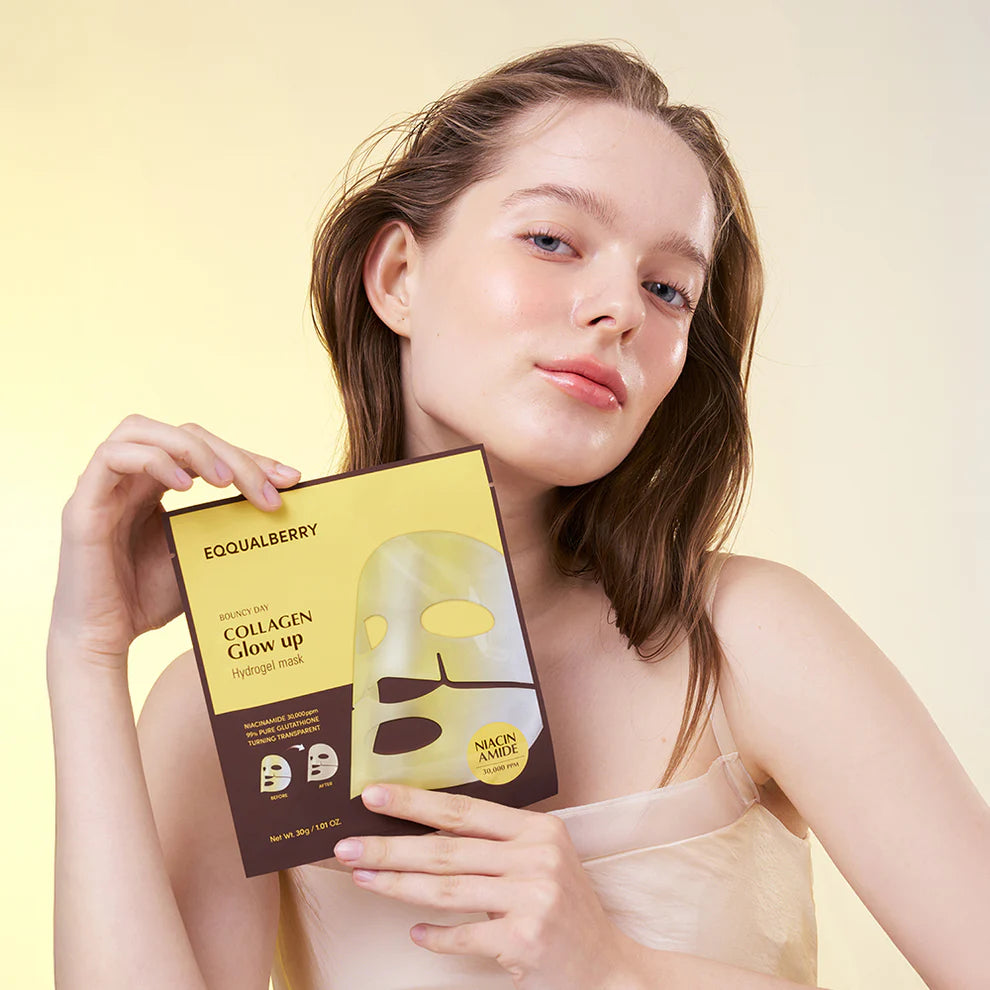 EQQUALBERRY COLLAGEN GLOW UP HYDROGEL MASK