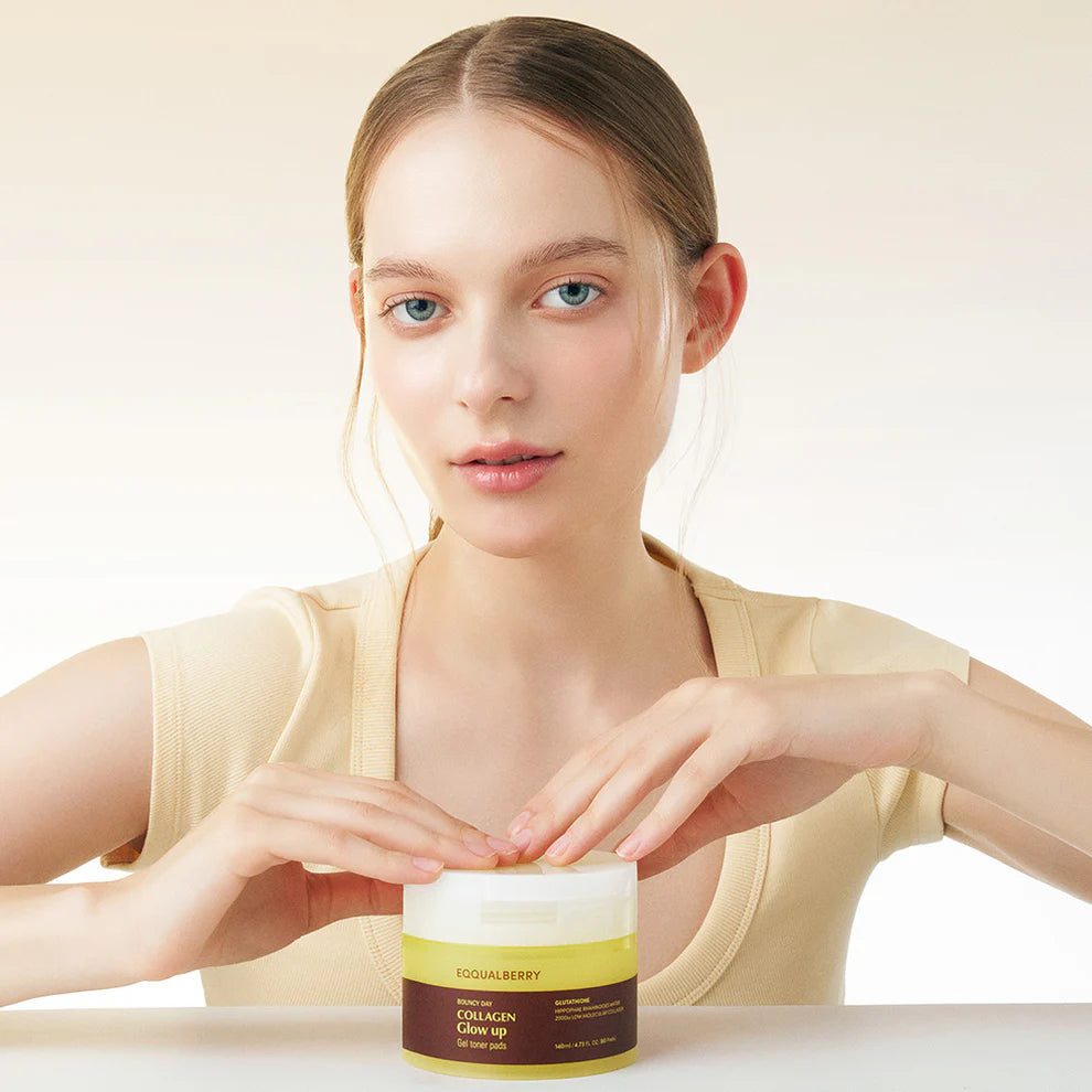EQQUALBERRY COLLAGEN GLOW UP GEL TONER 60 PADS 140 ML
