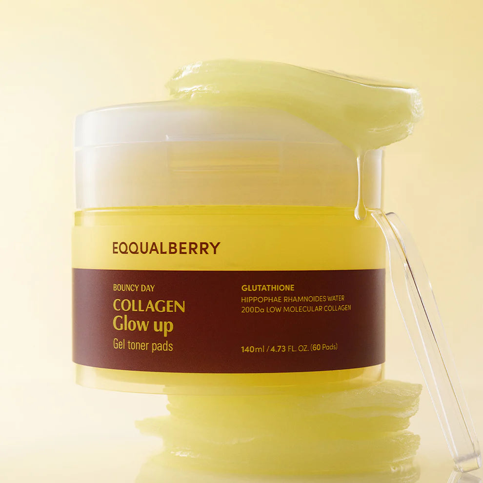EQQUALBERRY COLLAGEN GLOW UP GEL TONER 60 PADS 140 ML