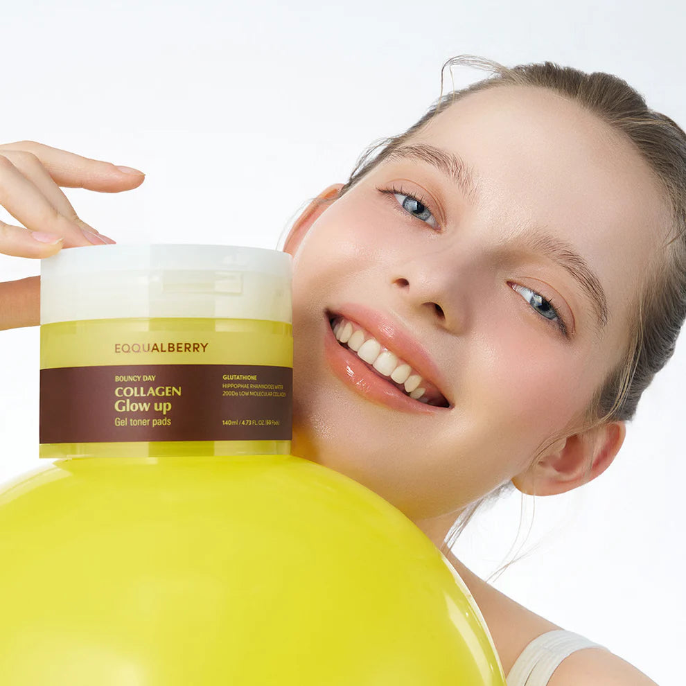 EQQUALBERRY COLLAGEN GLOW UP GEL TONER 60 PADS 140 ML