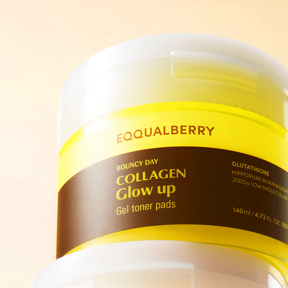 EQQUALBERRY COLLAGEN GLOW UP GEL TONER 60 PADS 140 ML