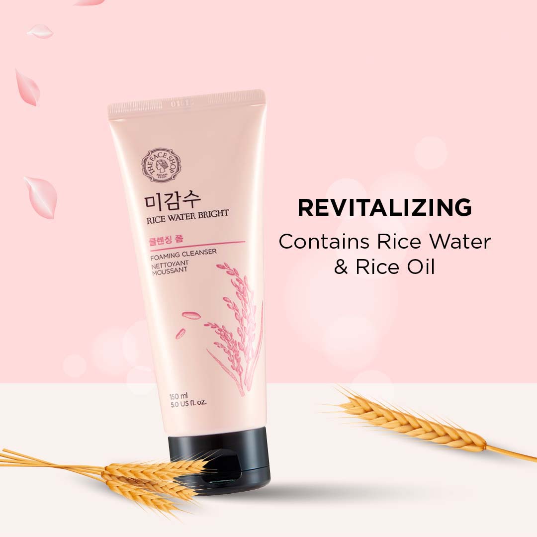 THE FACE SHOP RICE WATER BRIGHT FACIAL FOAMING CLEANSER 150 ML