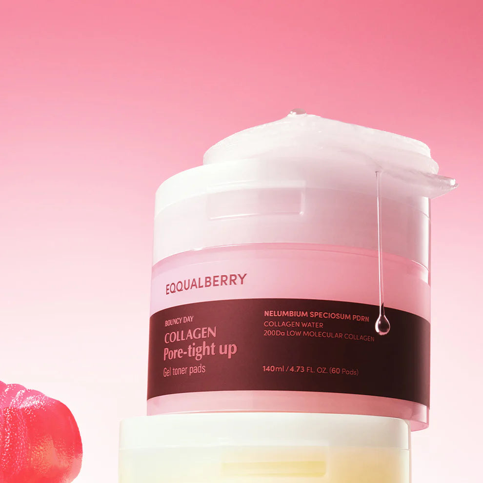 EQQUALBERRY COLLAGEN PORE-TIGHT UP GEL TONER 60 PADS 140 ML