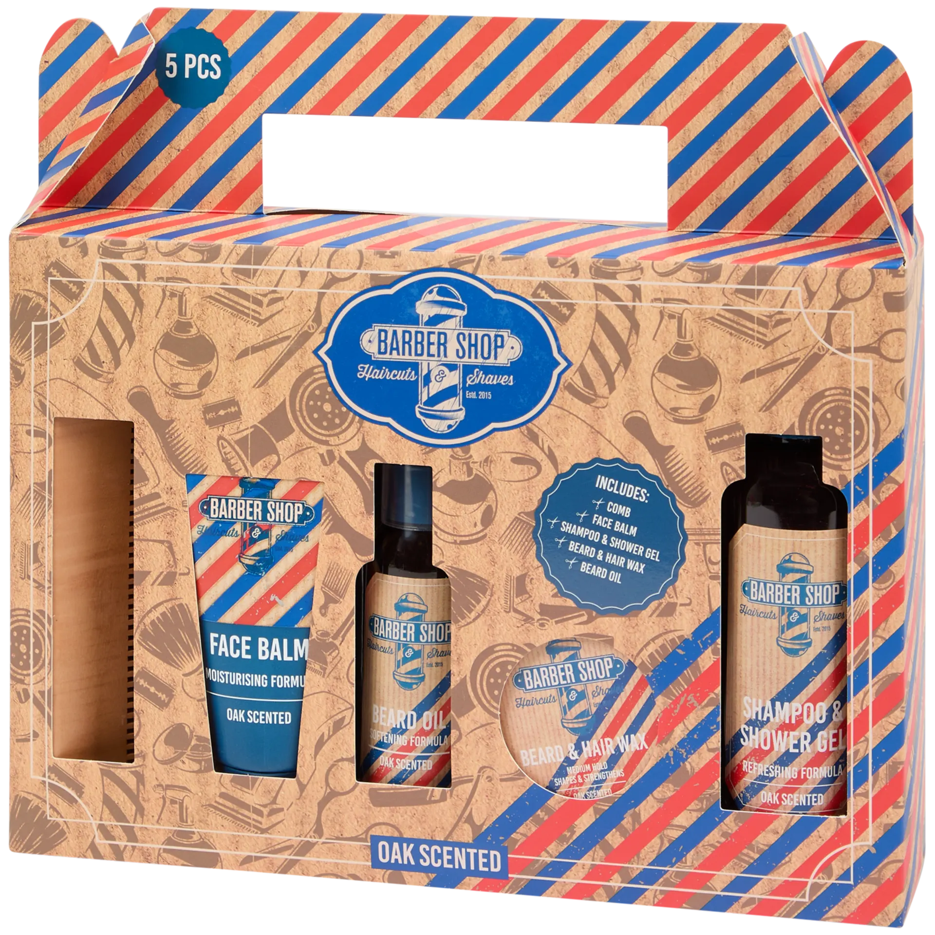 COFFRET CADEAU HOMME BARBER SHOP 5 PIÈCES