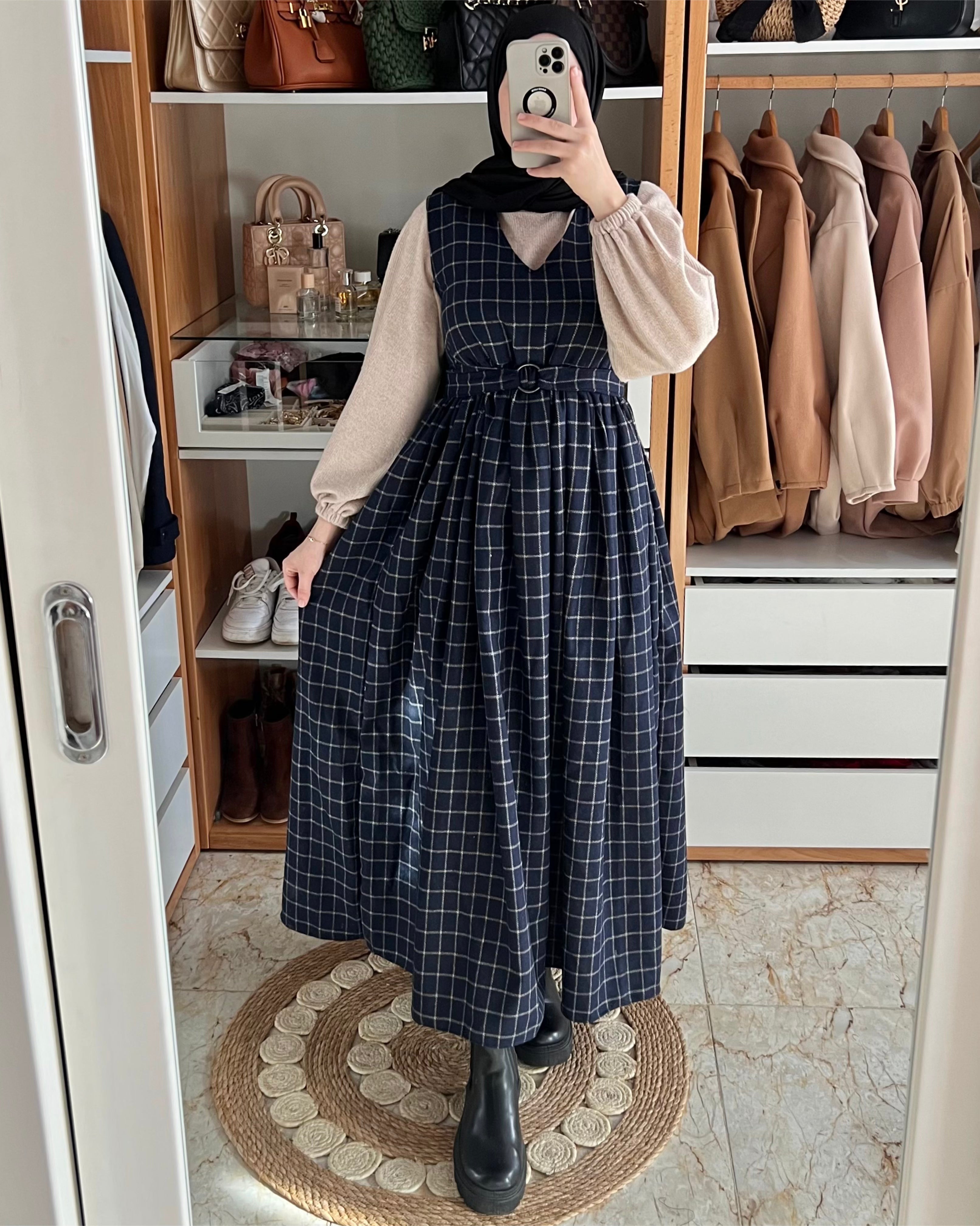 ROBE VINTAGE STYLE CHAUDE HIVER QUALITÉ SUPÉRIEURE BLEUE