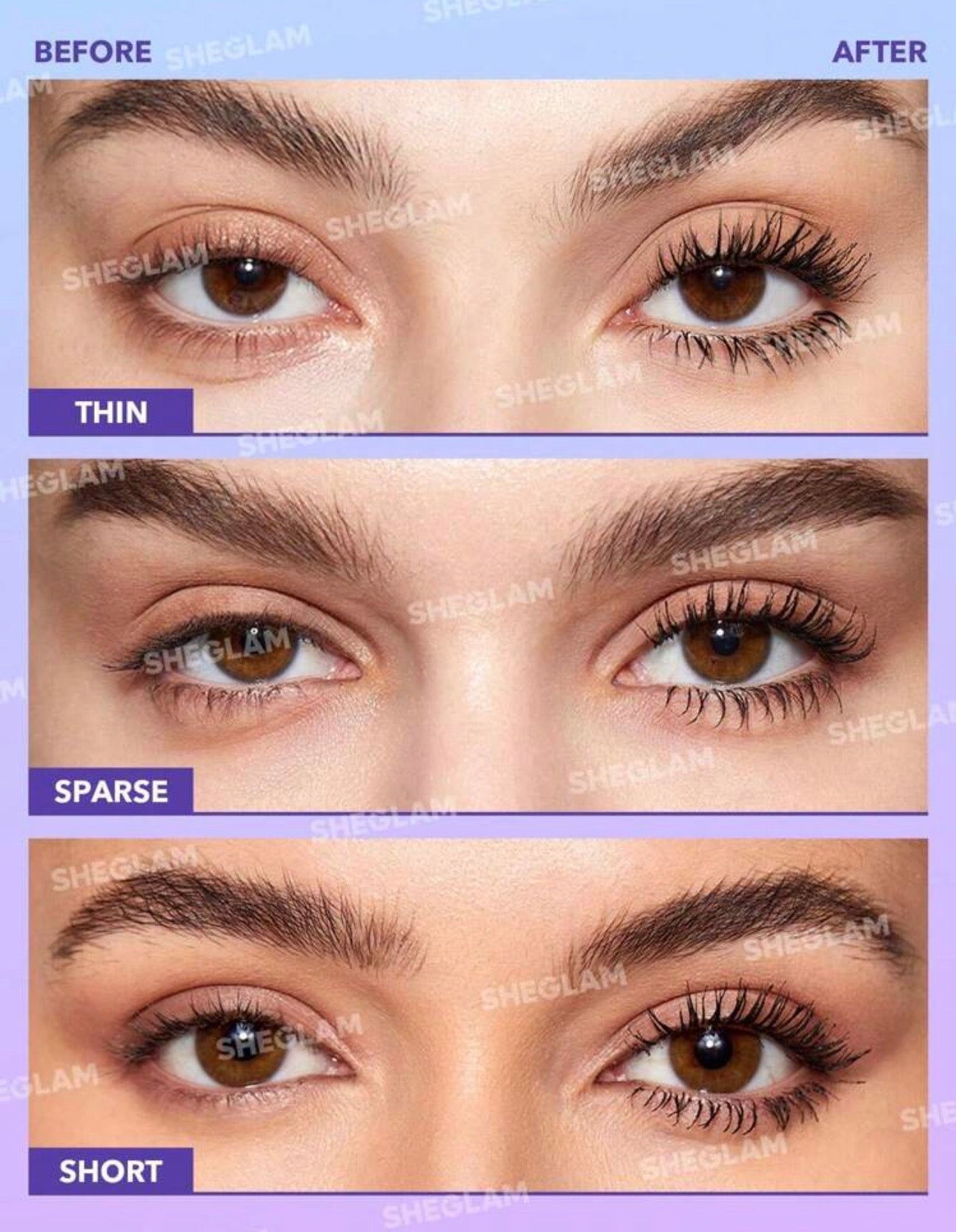 SHEGLMA MASCARA VOLUMATEUR FLUTTER WINK ALLONGEANT LONGUE TENUE