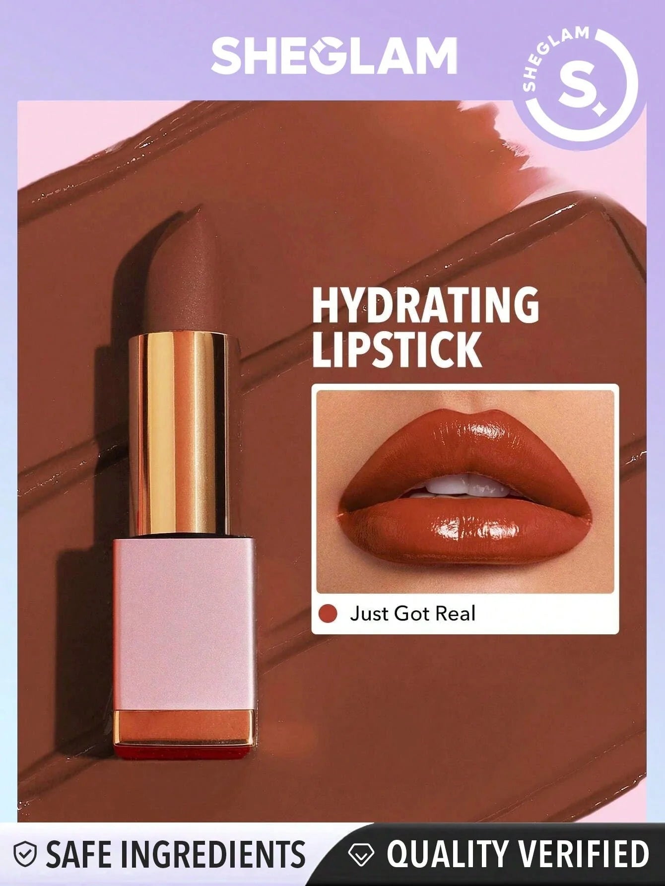 SHEGLAM CREAM ALLURE LIPSTICK COULEUR JUST GOT REAL