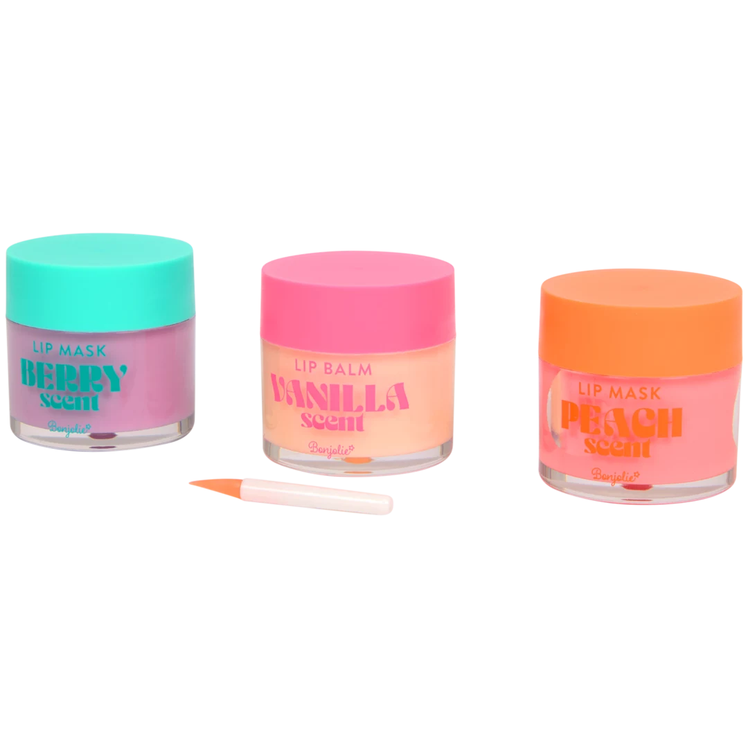 COFFRET LIP BALM 3 PIECES VANILLE /BERRY / PEACH